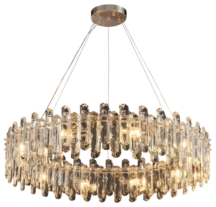 Agnadello | Creative Сrystal Ring Ceiling LED Chandelier for Bedroom, Medium - Dia31.5" / Dia80cm, Warm Light, Non-DimmableBy Miron Demid LLC