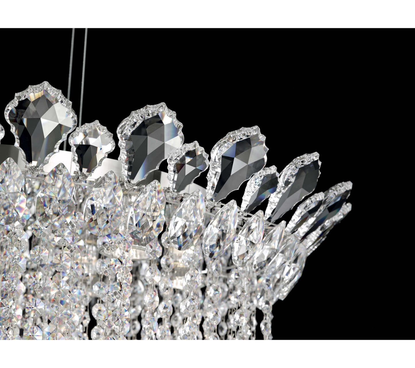 Trilliane Strands 4-Light in Stainless Steel, Clear Heritage CrystalBy Schonbek
