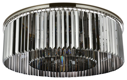 Elegant Lighting 1238F43-SS/RC Sydney 10 Light 44"W Flush Mount - Matte BlackBy Elegant Furniture & Lighting