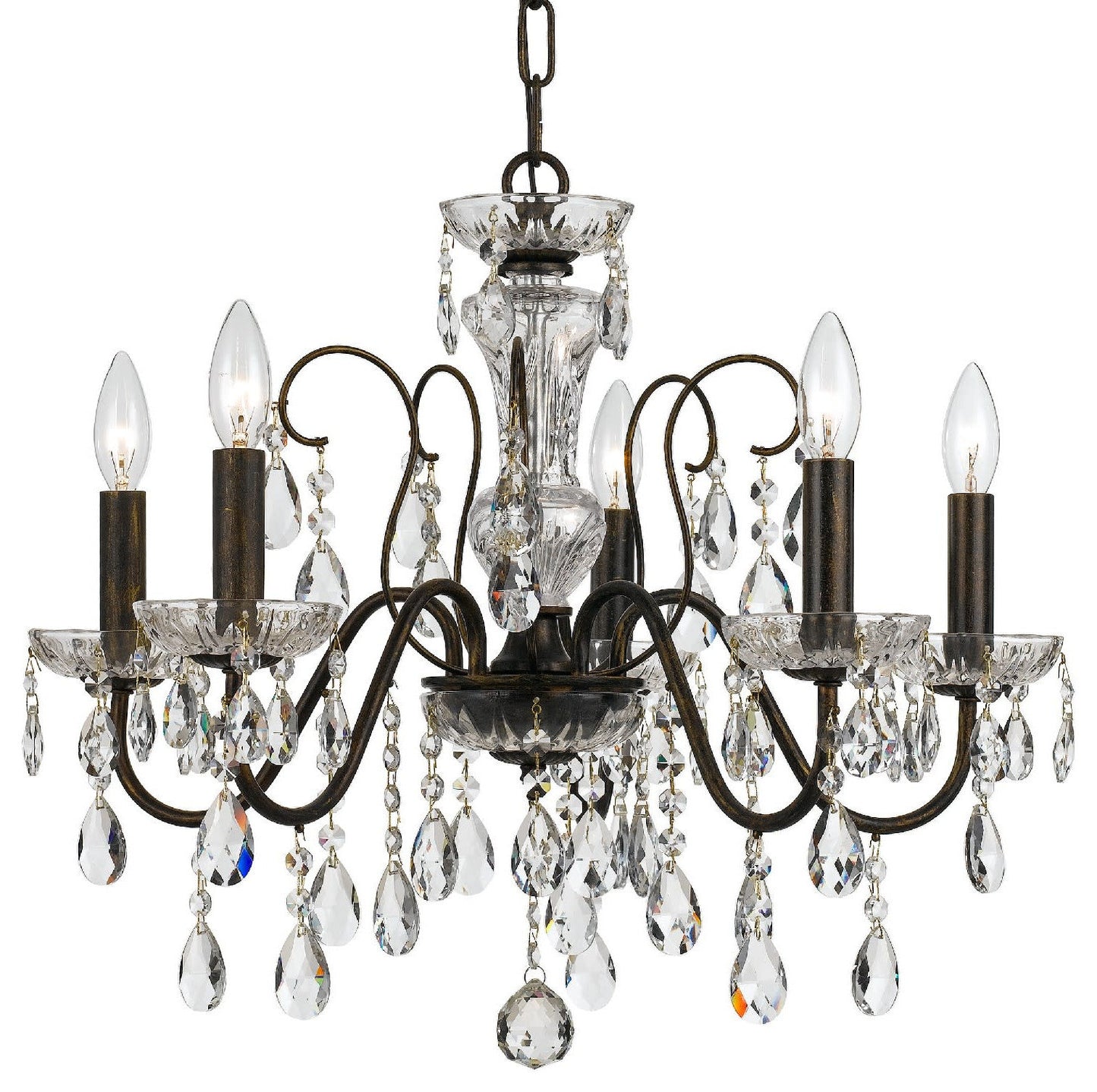 Crystorama Lighting Group 3025-CL-S Butler 5 Light 23"W Crystal - EnglishBy Crystorama Lighting