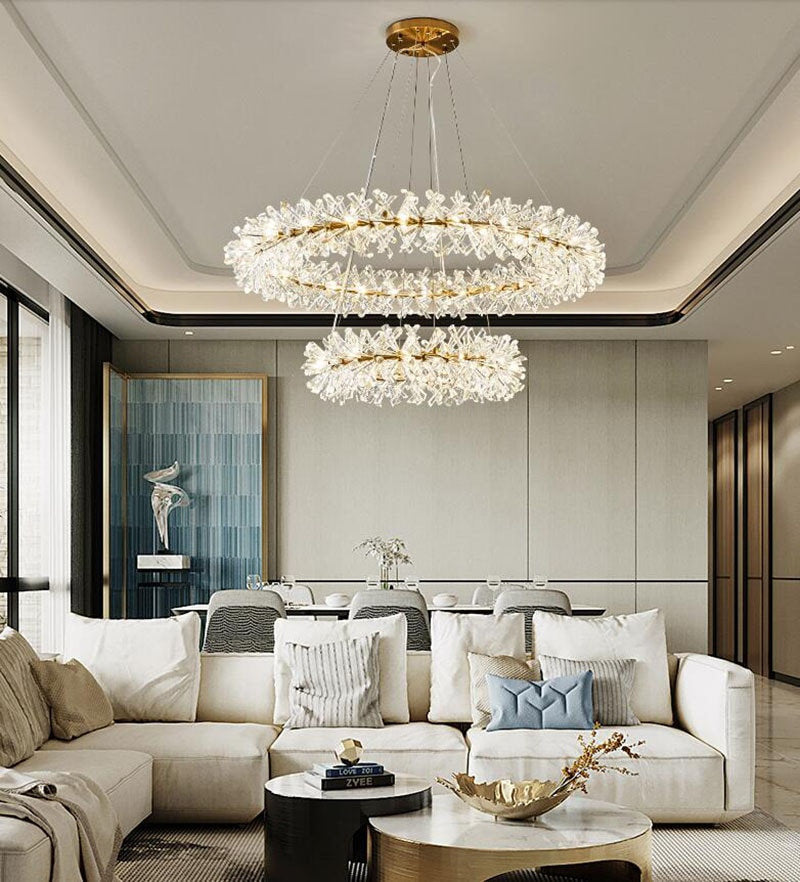 Mira Double Ring Crystal ChandelierBy MORSALE