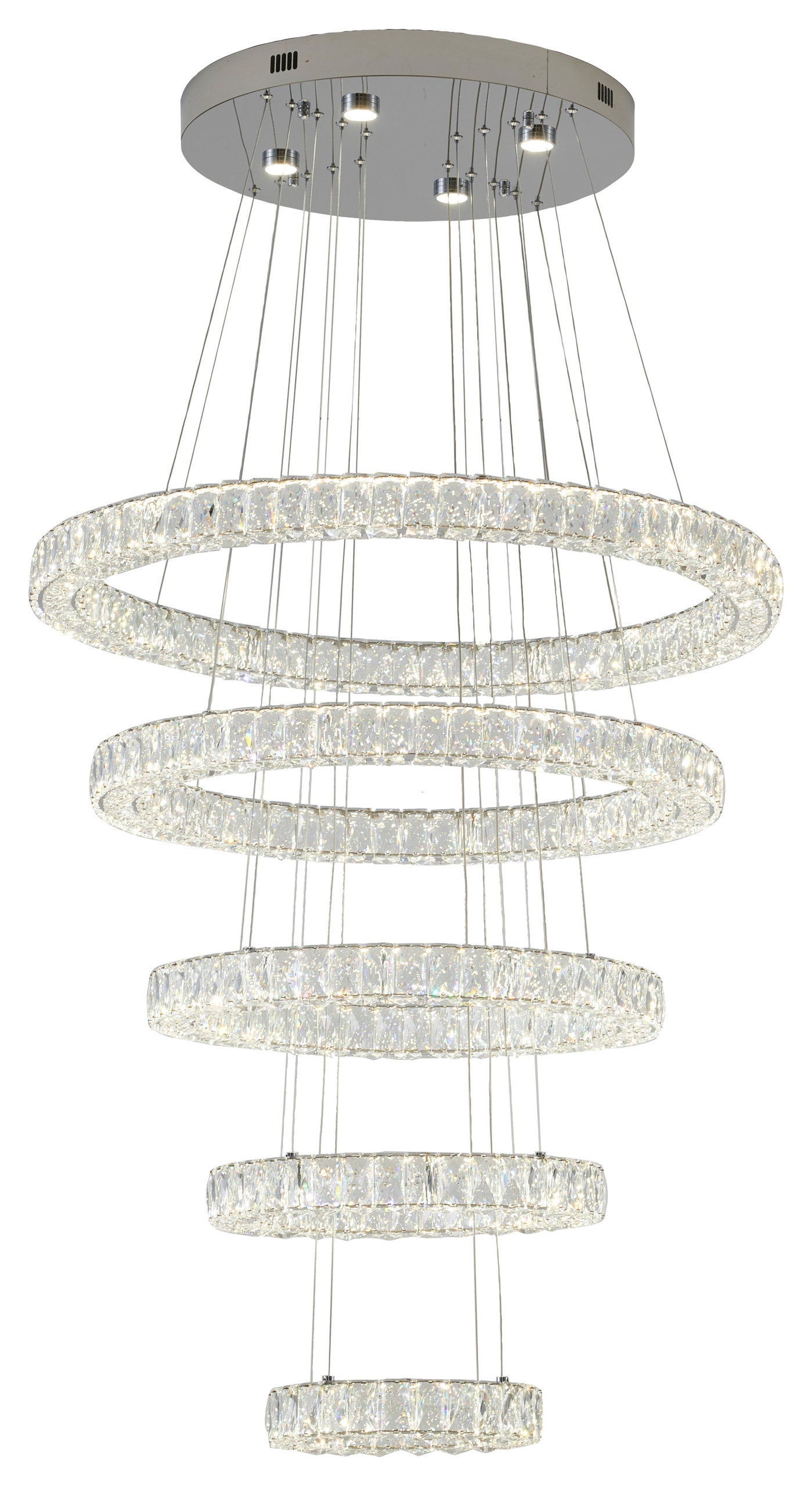 Triple Sided Clear Crystal Ring ChandelierBy Design Living