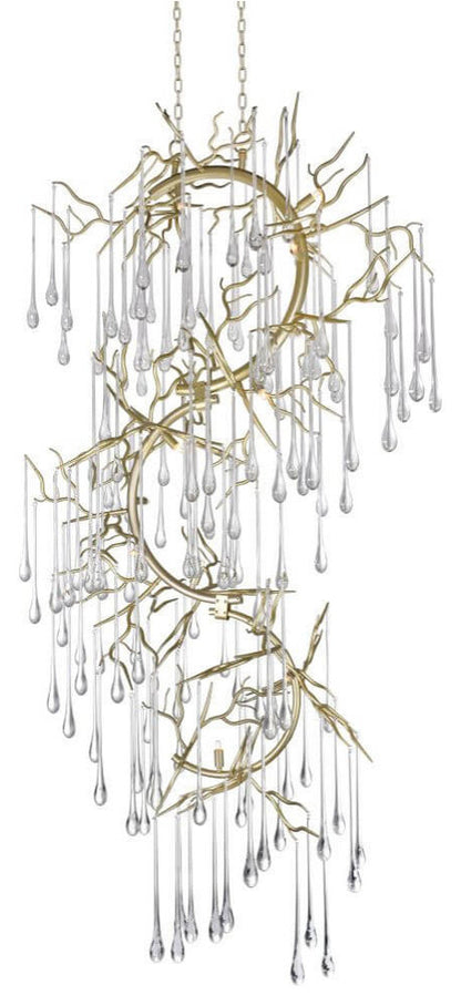 Chandelier - crystal7421par, Gold Leaf, SmallBy Crystallo Lighting