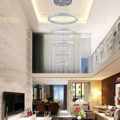 Triple Sided Clear Crystal Ring ChandelierBy Design Living