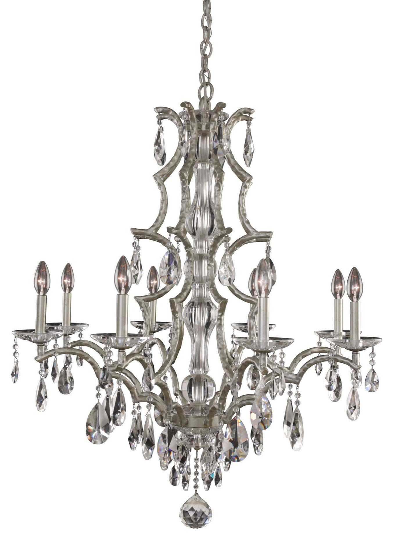 Shorecrest 34x40.5" 8-Light Transitional Chandelier by AllegriBy Allegri Crystal by Kalco Lighting