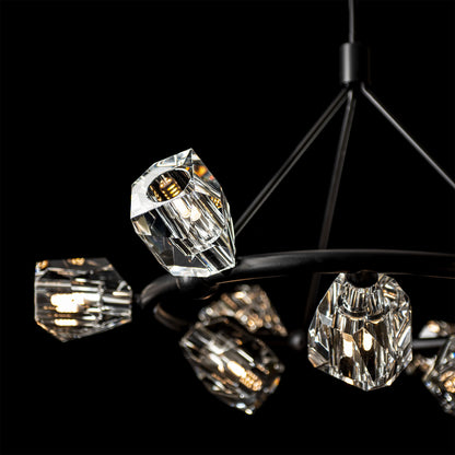 Gatsby 9-Light Ring Pendant - Black - CrystalBy Hubbardton Forge