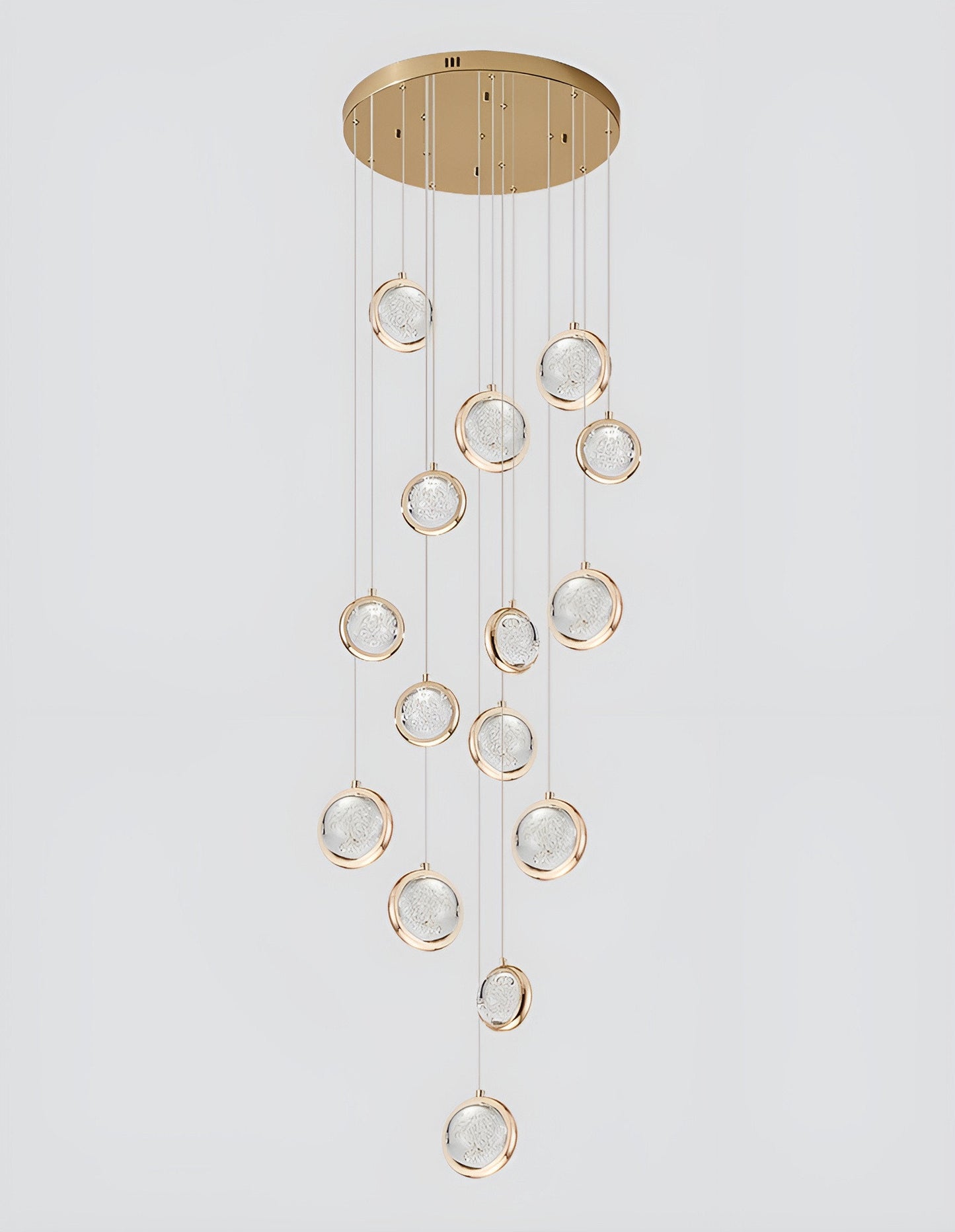 Corniglia | Staircase Crystal Chandelier, 15 LightsBy Miron Demid LLC