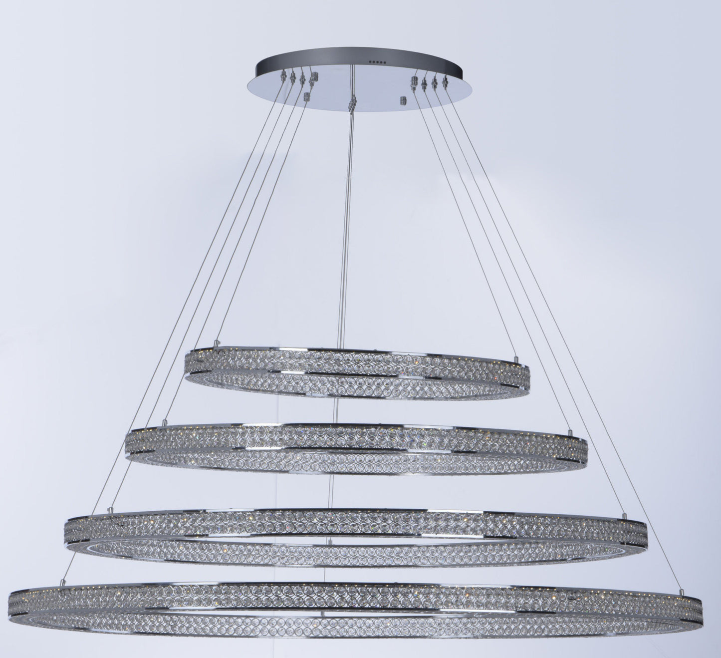 Maxim 39779 Eternity 60" Adjustable Ring LED Crystal Pendant - Polished ChromeBy Maxim Lighting International