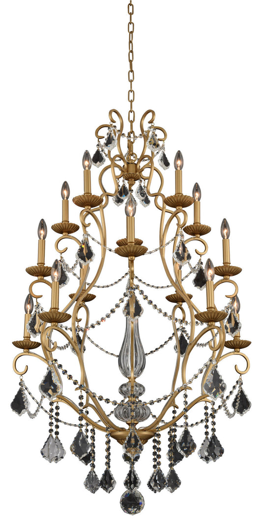 Elise 37x45" 15-Light Modern Classics Chandelier by AllegriBy Allegri Crystal by Kalco Lighting
