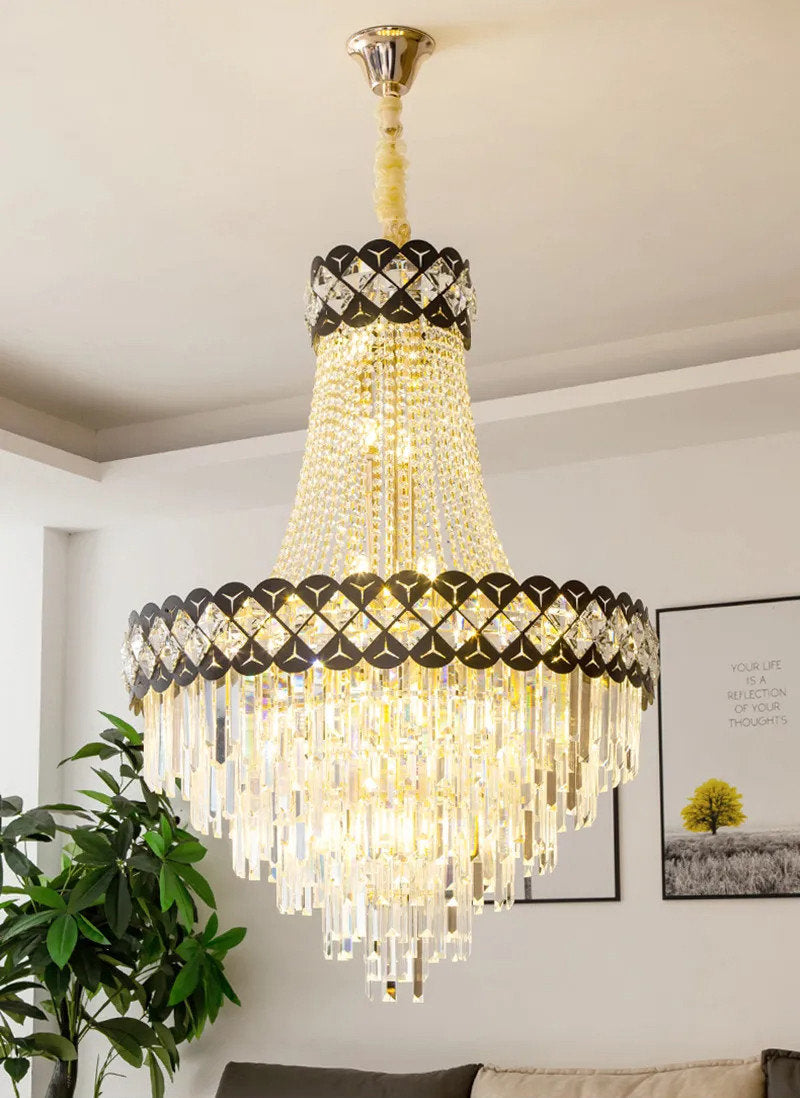 Chateauneuf-Grasse | Classical Duplex Crystal Chandelier, Dia31.5xh45.3" / Dia80xh115cm, Cool LightBy Miron Demid LLC