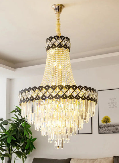Chateauneuf-Grasse | Classical Duplex Crystal Chandelier, Dia31.5xh45.3" / Dia80xh115cm, Cool LightBy Miron Demid LLC