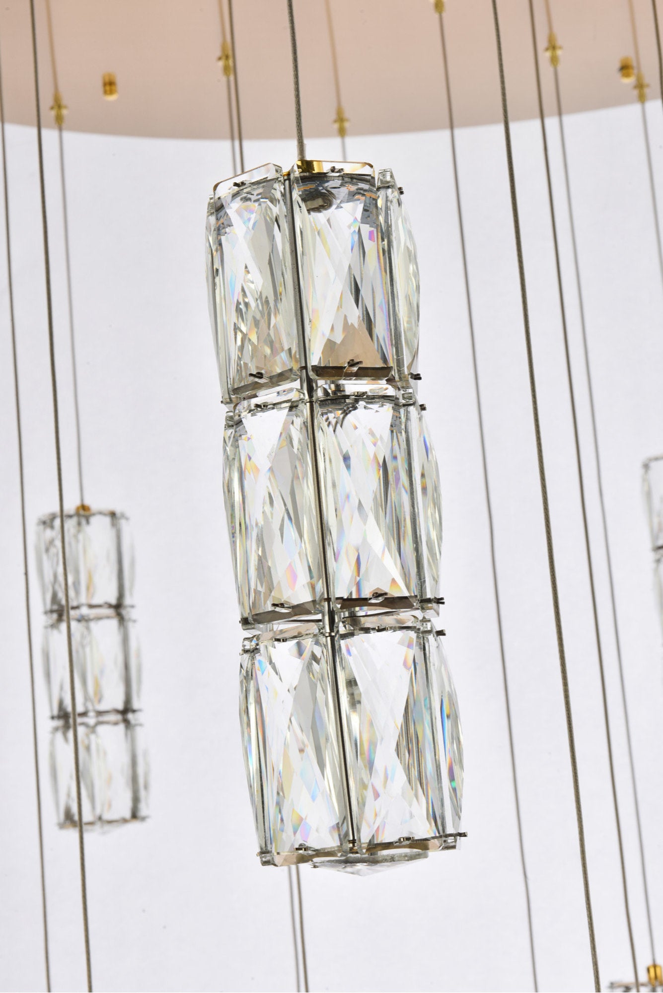 Elegant Lighting 3500D42 Polaris 25 Light 42"W LED Crystal - ChromeBy Elegant Furniture & Lighting