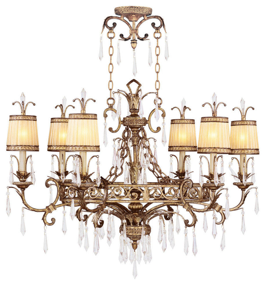 La Bella Chandelier, Hand-Painted Vintage Gold LeafBy Livex Lighting Inc.