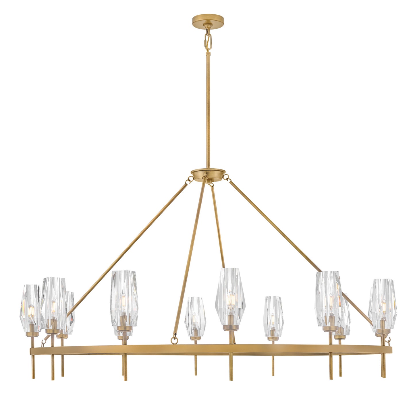 Hinkley Lighting 38259 Ana 12 Light 58"W Crystal Ring Chandelier - Black OxideBy Hinkley
