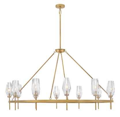 Hinkley Lighting 38259 Ana 12 Light 58"W Crystal Ring Chandelier - Black OxideBy Hinkley