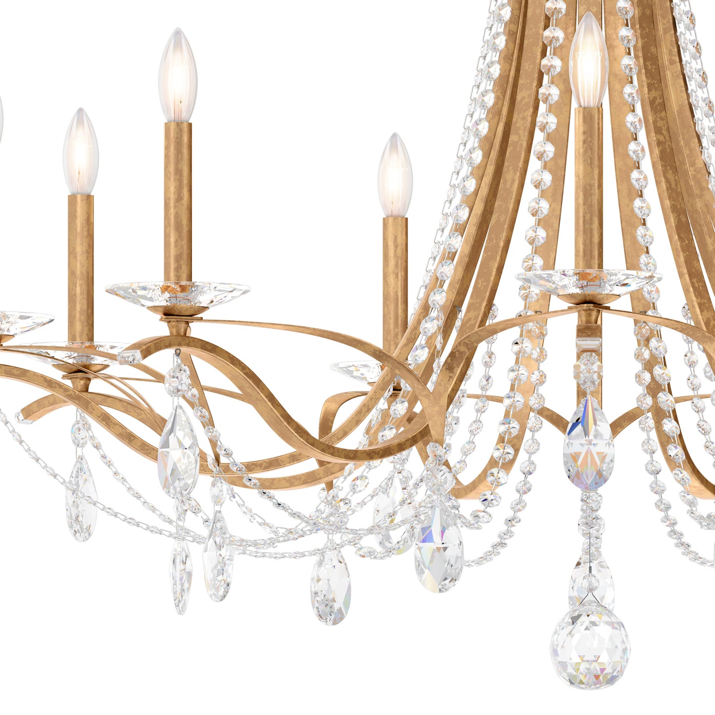 Schonbek Va8339N-26H 9 Light Crystal Chandelier, French GoldBy Schonbek