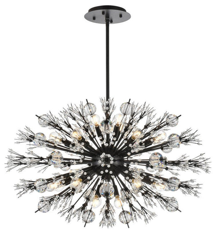 Elegant Lighting 2500D36 Vera 24 Light 36"W Crystal Sputnik - GoldBy Elegant Furniture & Lighting