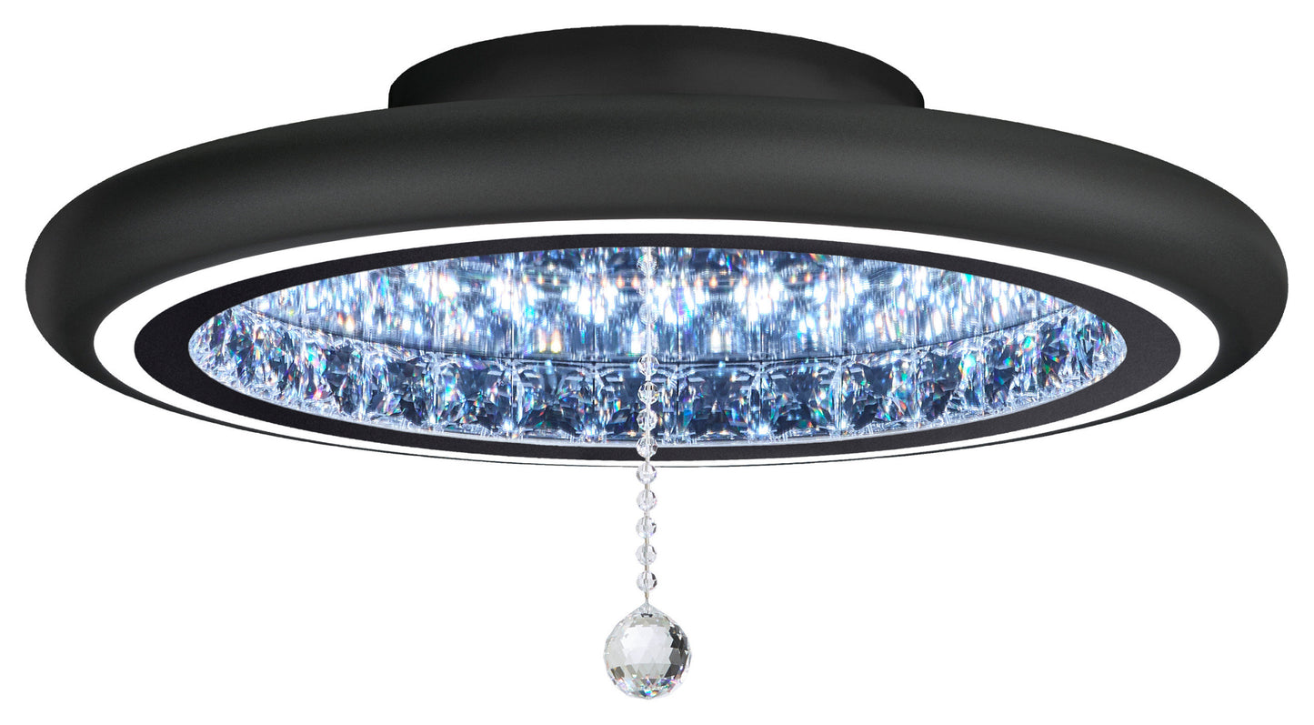 Schonbek Mfc220N-Bk1S 1 Light Crystal Semi-Flush, BlackBy Schonbek