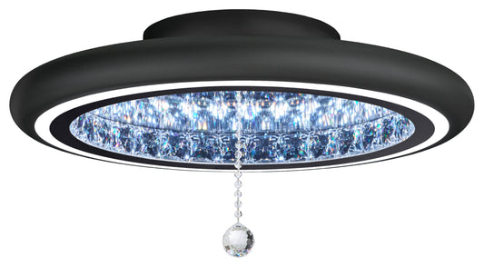 Schonbek Mfc220N-Bk1S 1 Light Crystal Semi-Flush, BlackBy Schonbek