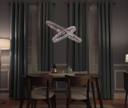 Maxim 39777 Eternity 30" Adjustable Ring LED Crystal Pendant - Polished ChromeBy Maxim Lighting International