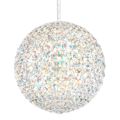 Da Vinci 12"W Polished Steel and Optic Crystal Mini Pendant