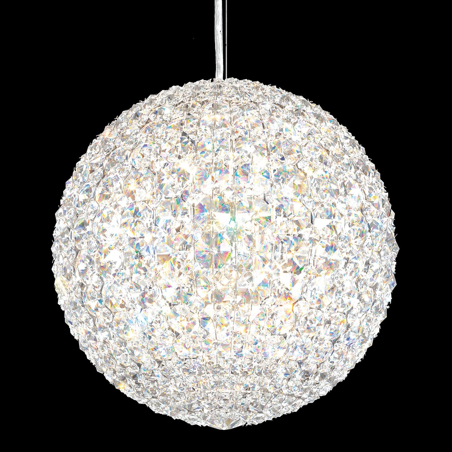 Da Vinci 12"W Polished Steel and Optic Crystal Mini Pendant