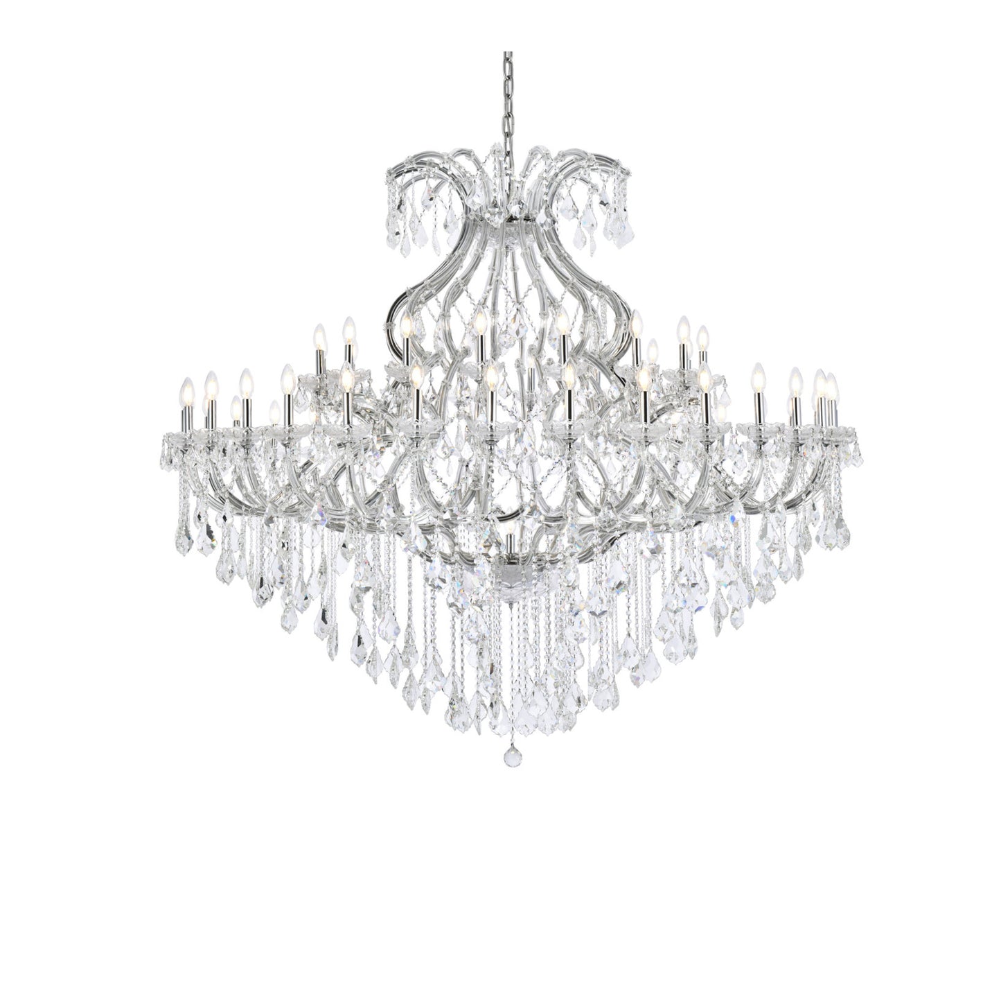 Elegant Lighting 2800G72/RC Maria Theresa 49 Light 72"W Crystal - ChromeBy Elegant Furniture & Lighting