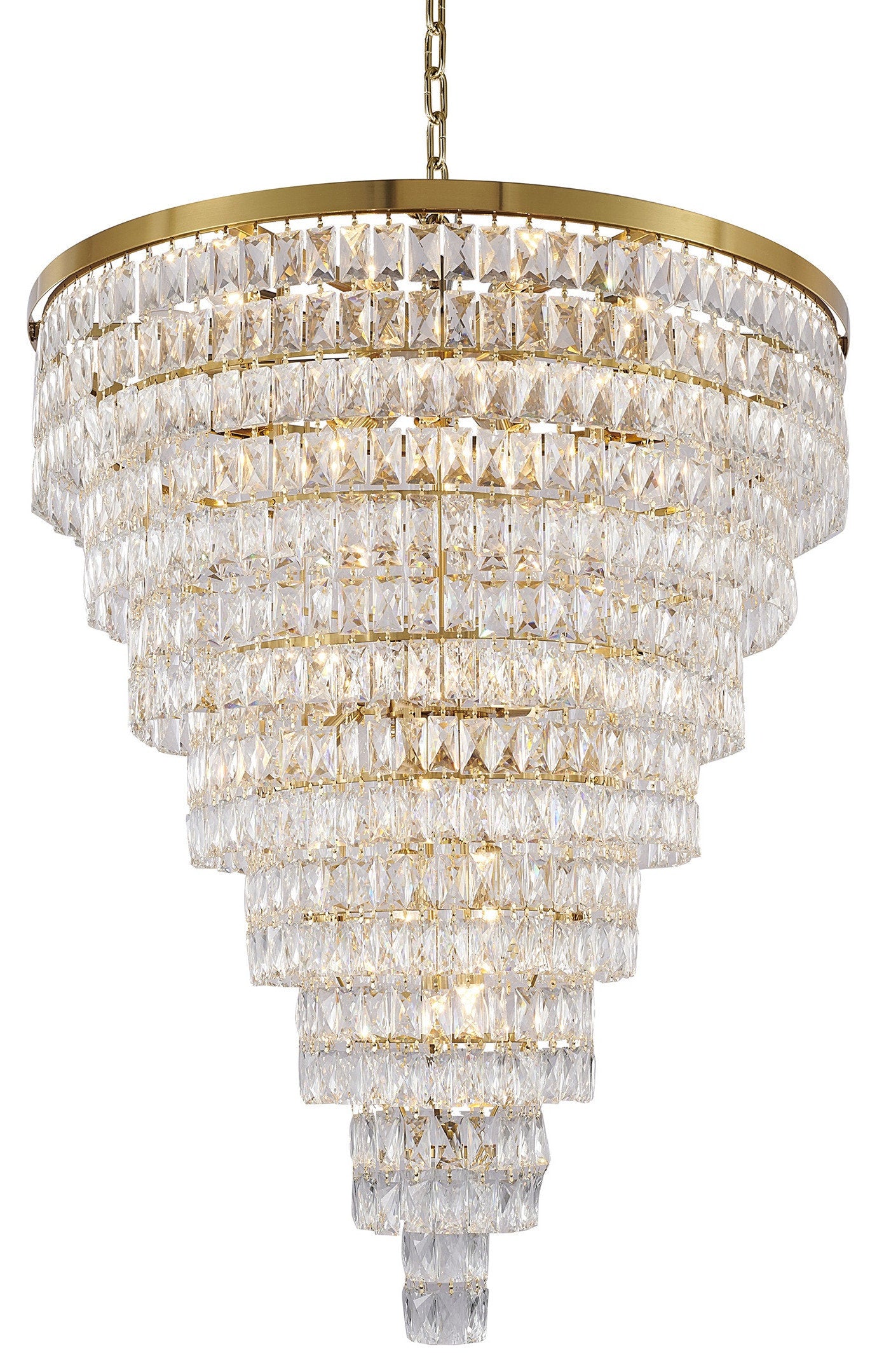30-Light D36'' Gold Eight Tier ChandelierBy Design Living