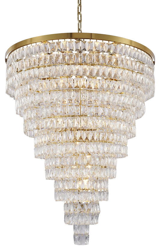 30-Light D36'' Gold Eight Tier ChandelierBy Design Living