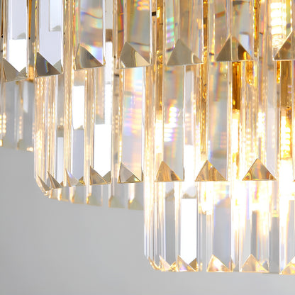 Calenzana | Large Chic Hanging Crystal Chandelier, 39.4''By Miron Demid LLC