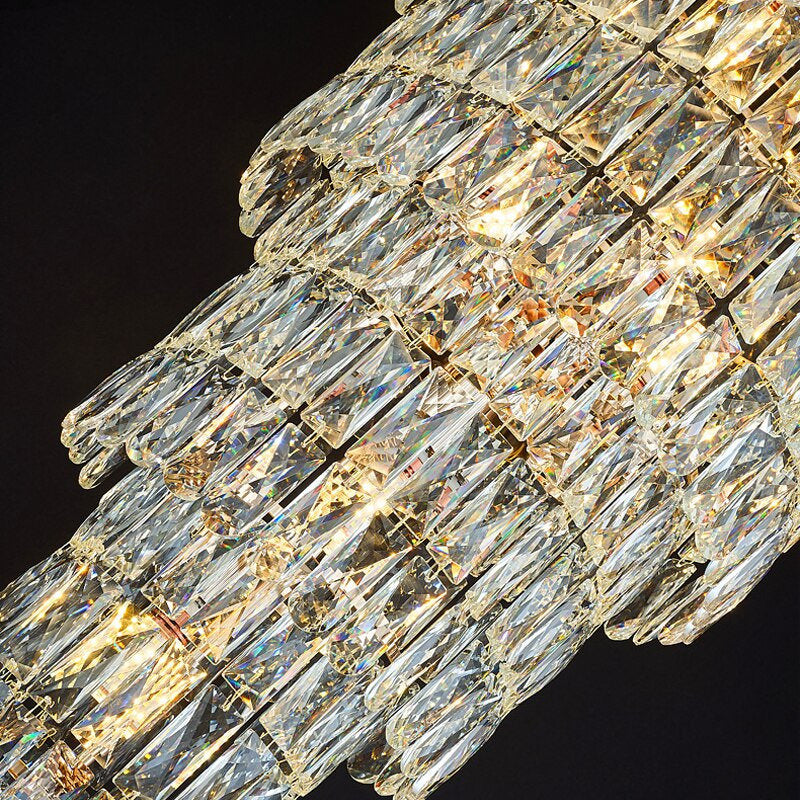 Saint-Auban | Luxury Elegant Crystal Chandelier For Stairway, Smoke Grey, Dia23.6"By Miron Demid LLC