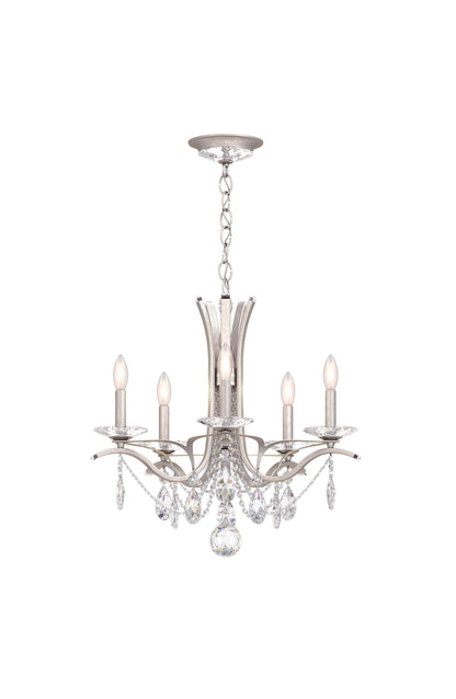 Schonbek Va8355N-48H 5 Light Crystal Chandelier, Antique SilverBy Schonbek