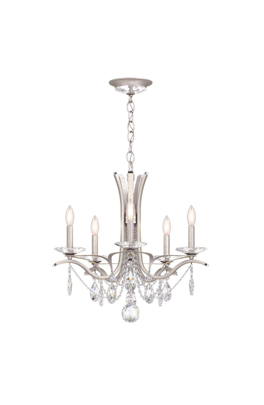 Schonbek Va8355N-48H 5 Light Crystal Chandelier, Antique SilverBy Schonbek