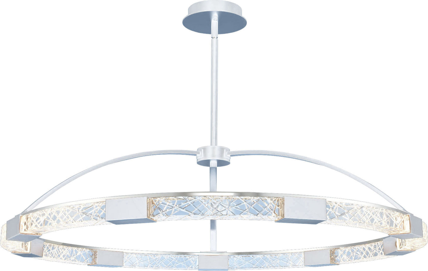 Athena Led Pendant, Matte Black With Polished Nickel, 32"By KALCO LIGHTING