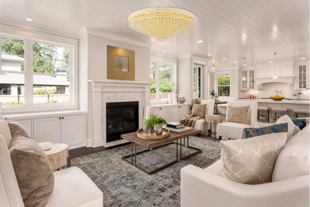 Elegant Lighting Primo 33 Light 48" Flush Mount, GoldBy Elegant Furniture & Lighting