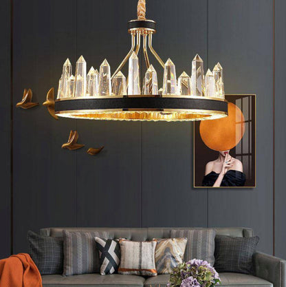 Villa Crystal Modern Chandelier, 32"By Morsale.com