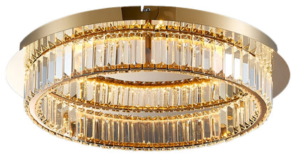 Adrara | Stunning Gold Led Crystal Ceiling Chandelier, 31.5''By Miron Demid LLC