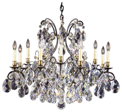Renaissance 13-Light Chandelier in Black With Clear Heritage CrystalBy Schonbek