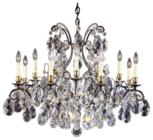 Renaissance 13-Light Chandelier in Black With Clear Heritage CrystalBy Schonbek