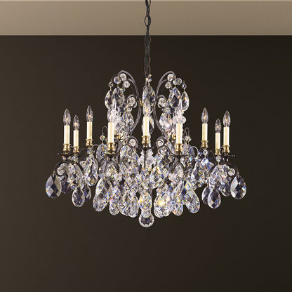 Schonbek 3790-51S 13 Light Crystal Chandelier, BlackBy Schonbek