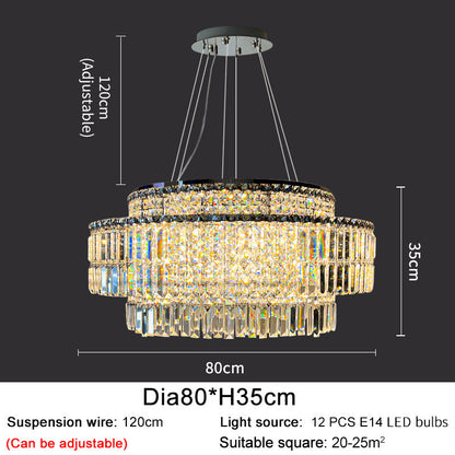 Bacci Crystal Chandelier By Morsale, Diameter 32"By MORSALE