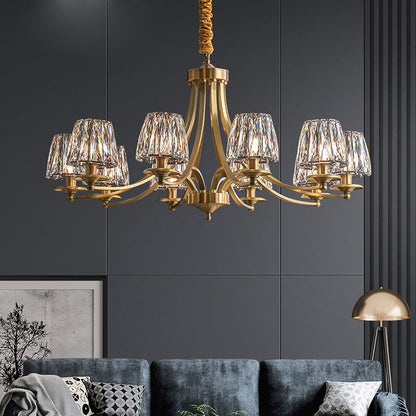 10-Light Contemporary Crystal ChandelierBy Morsale.com