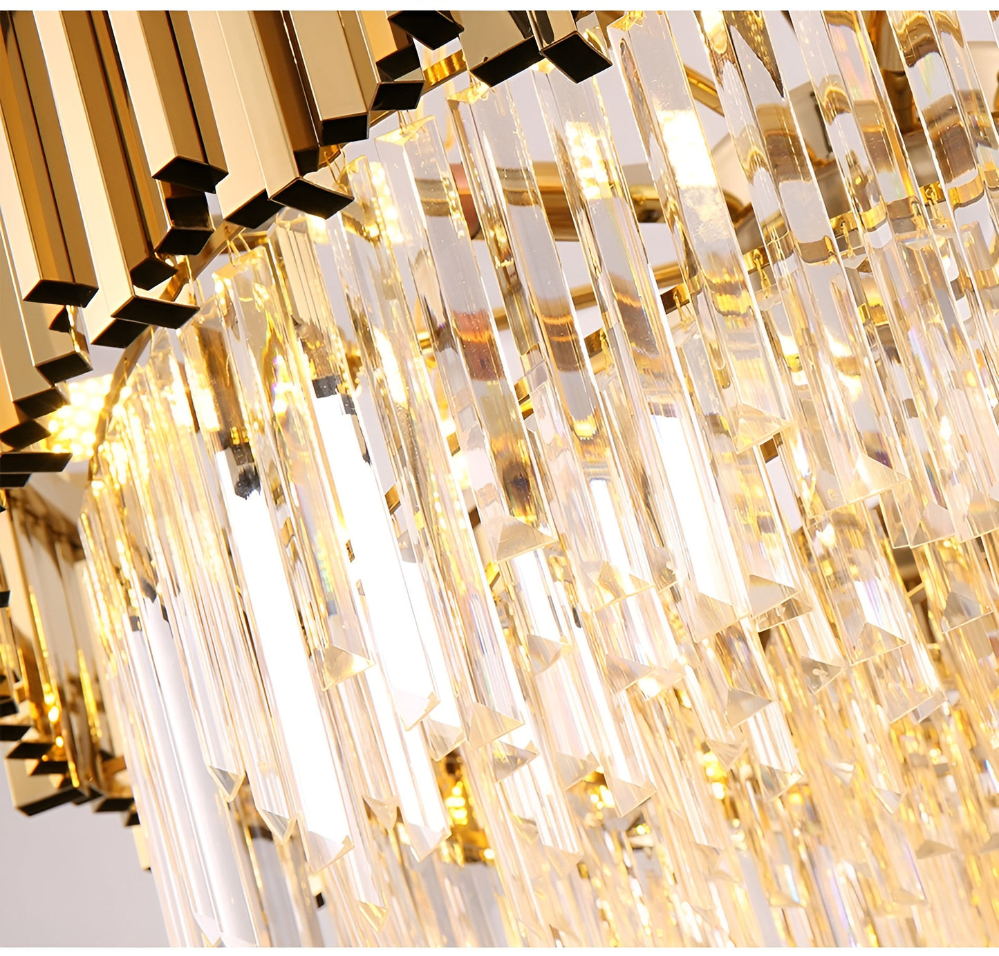 Monaco | Luxurious Grand Gold Crystal Chandelier, 19.7''By Miron Demid LLC