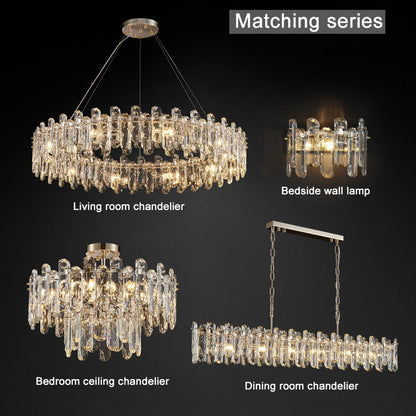 Agnadello | Creative Сrystal Ring Ceiling LED Chandelier for Bedroom, Medium - Dia31.5" / Dia80cm, Warm Light, Non-DimmableBy Miron Demid LLC