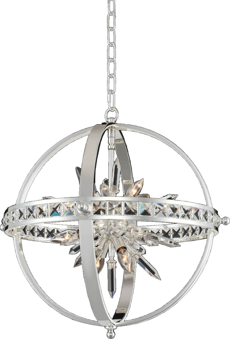 Angelo Pendant, Polished Silver, 23"By KALCO LIGHTING