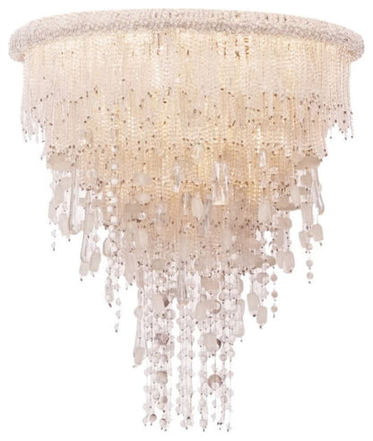 Metropolitan N1514 Crystal Reign 6 Light 30"W Flush Mount - Polished NickelBy Minka Aire