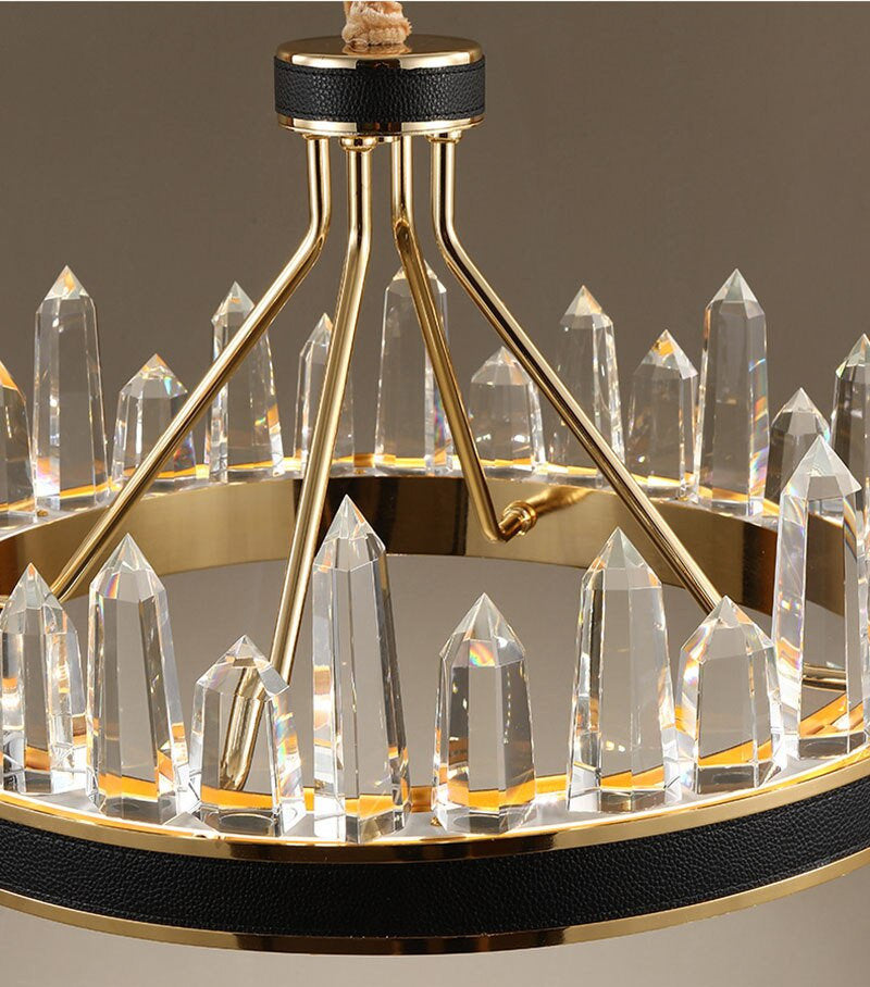 Finest K9 Crystal Modern Ring Chandelier By Morsale, Diameter 32"By MORSALE