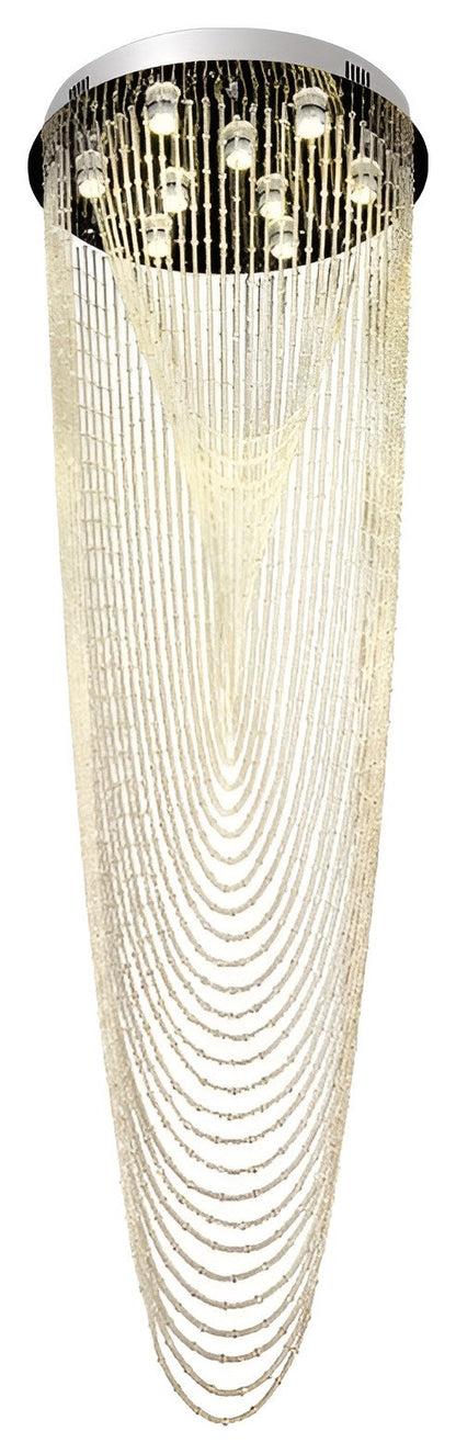 Golfe-Juan | Stunning Large Crystal Ceiling Chandelier, 31.5"By Miron Demid LLC