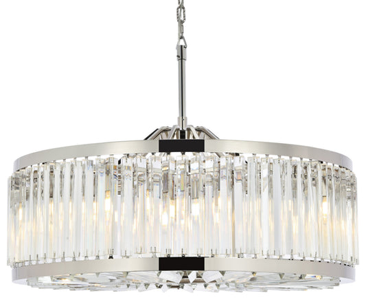 Elegant Lighting 1203D35/RC Chelsea 10 Light 36"W Crystal Drum - PolishedBy Elegant Furniture & Lighting