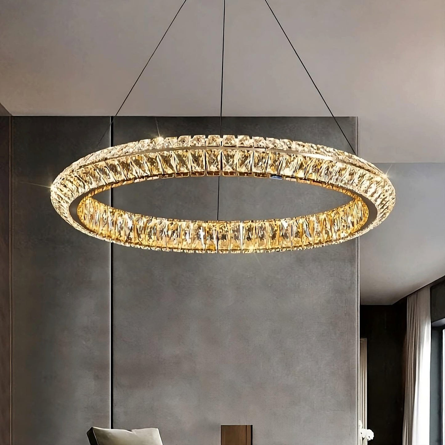Bacci Crystal Modern Ceiling Light FixtureBy Morsale.com